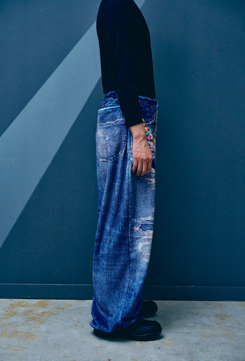 【NEW】PRINT FAR WIDE PANTS