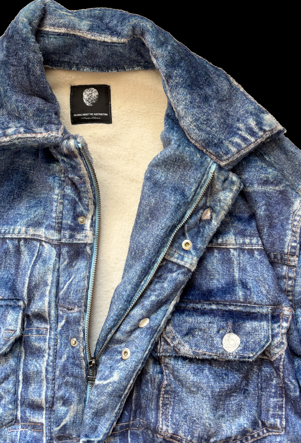 【NEW】DENIM PRINT FUR JKT