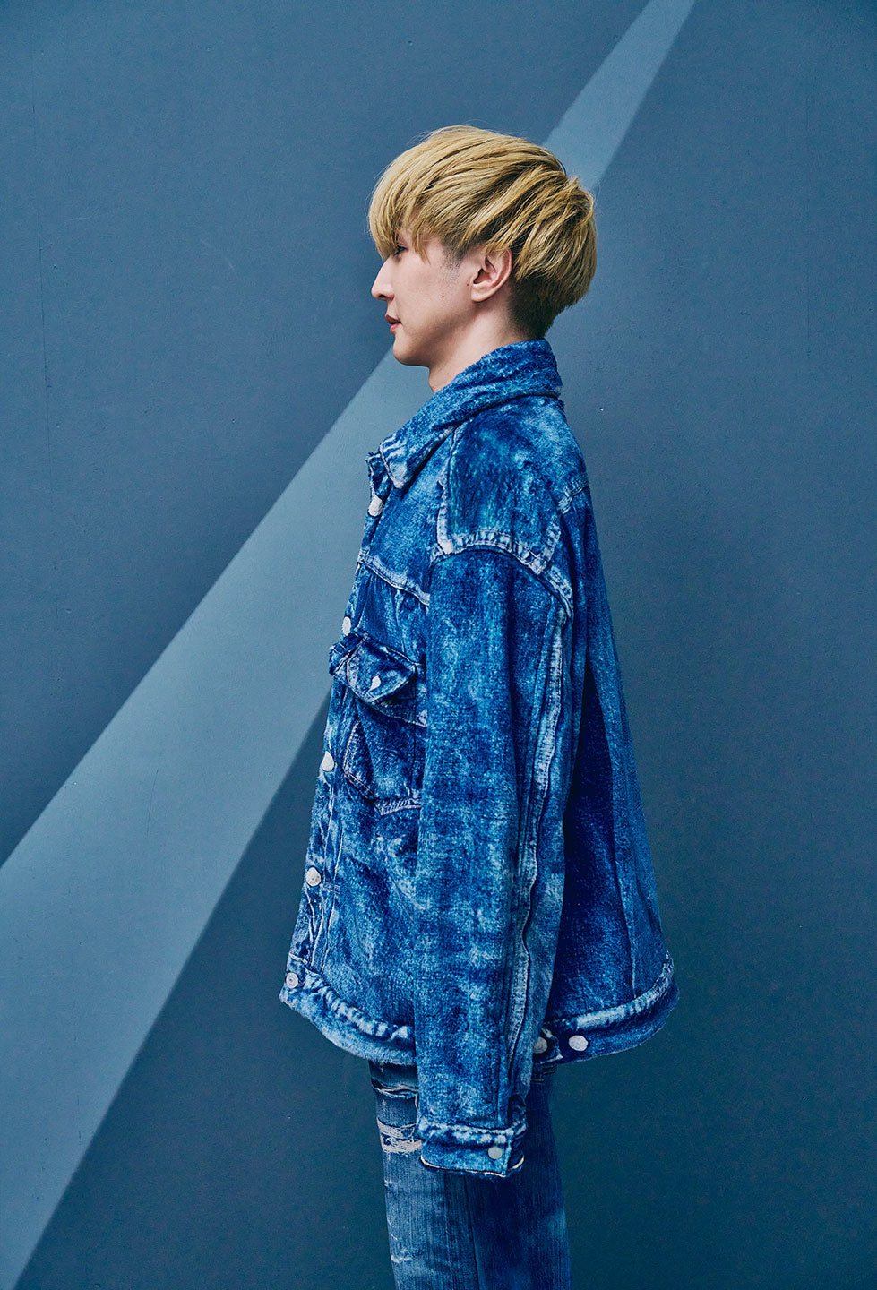 【NEW】DENIM PRINT FUR JKT