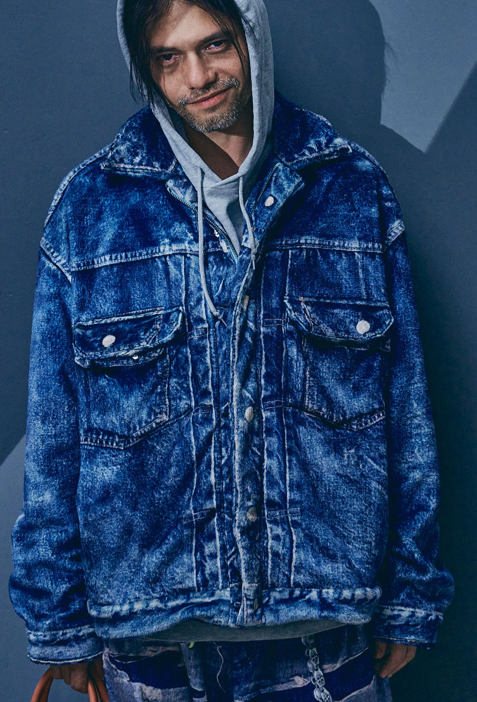 【NEW】DENIM PRINT FUR JKT