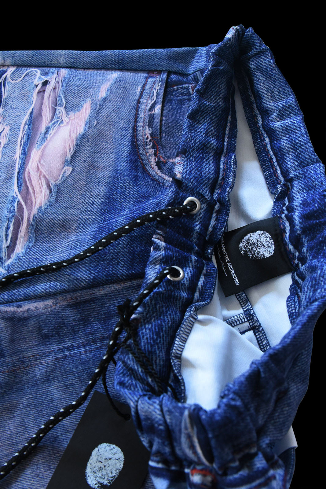 PRINT STARIGHT PANTS CRUSH