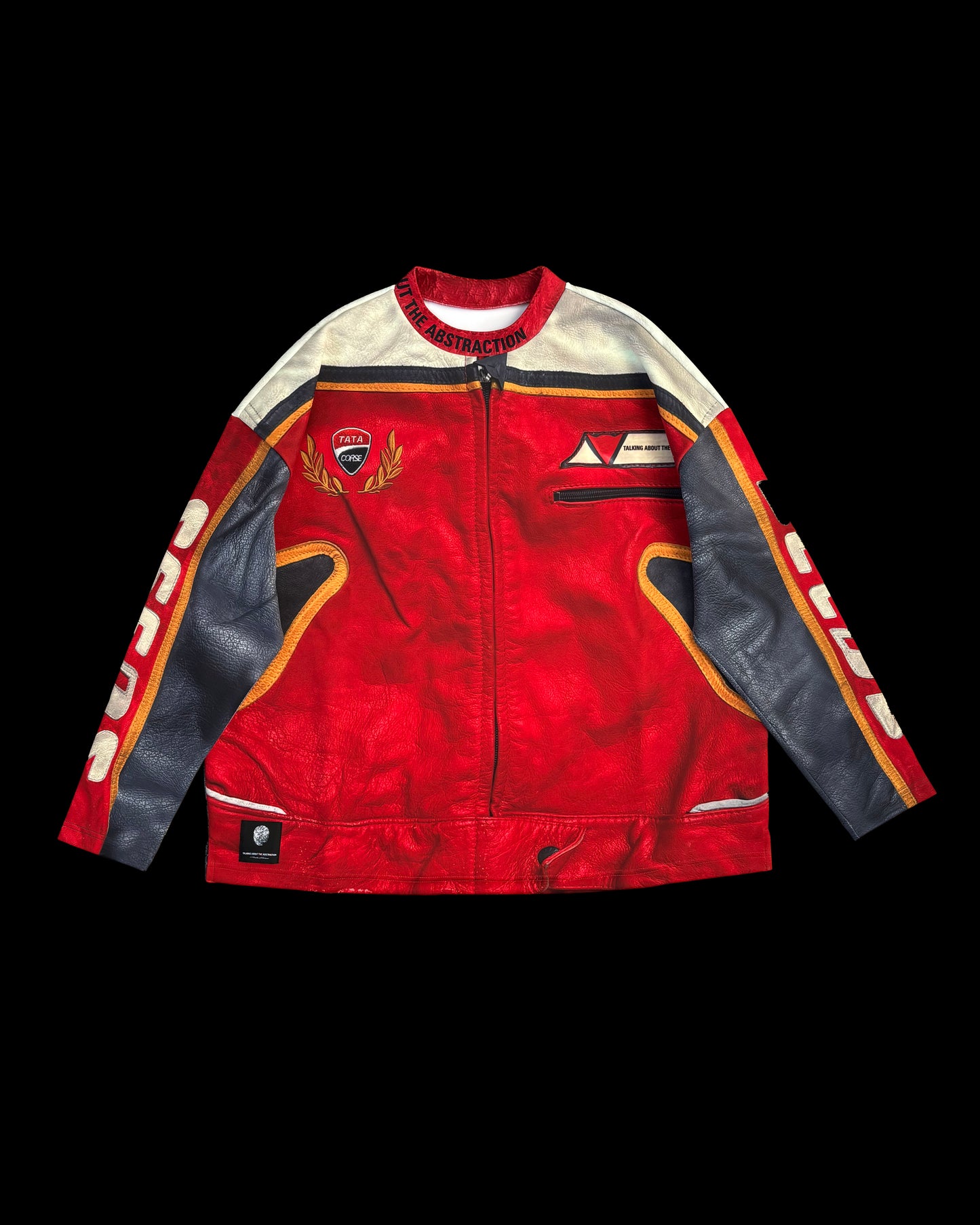 MOCK NECK PRINT L/S RED