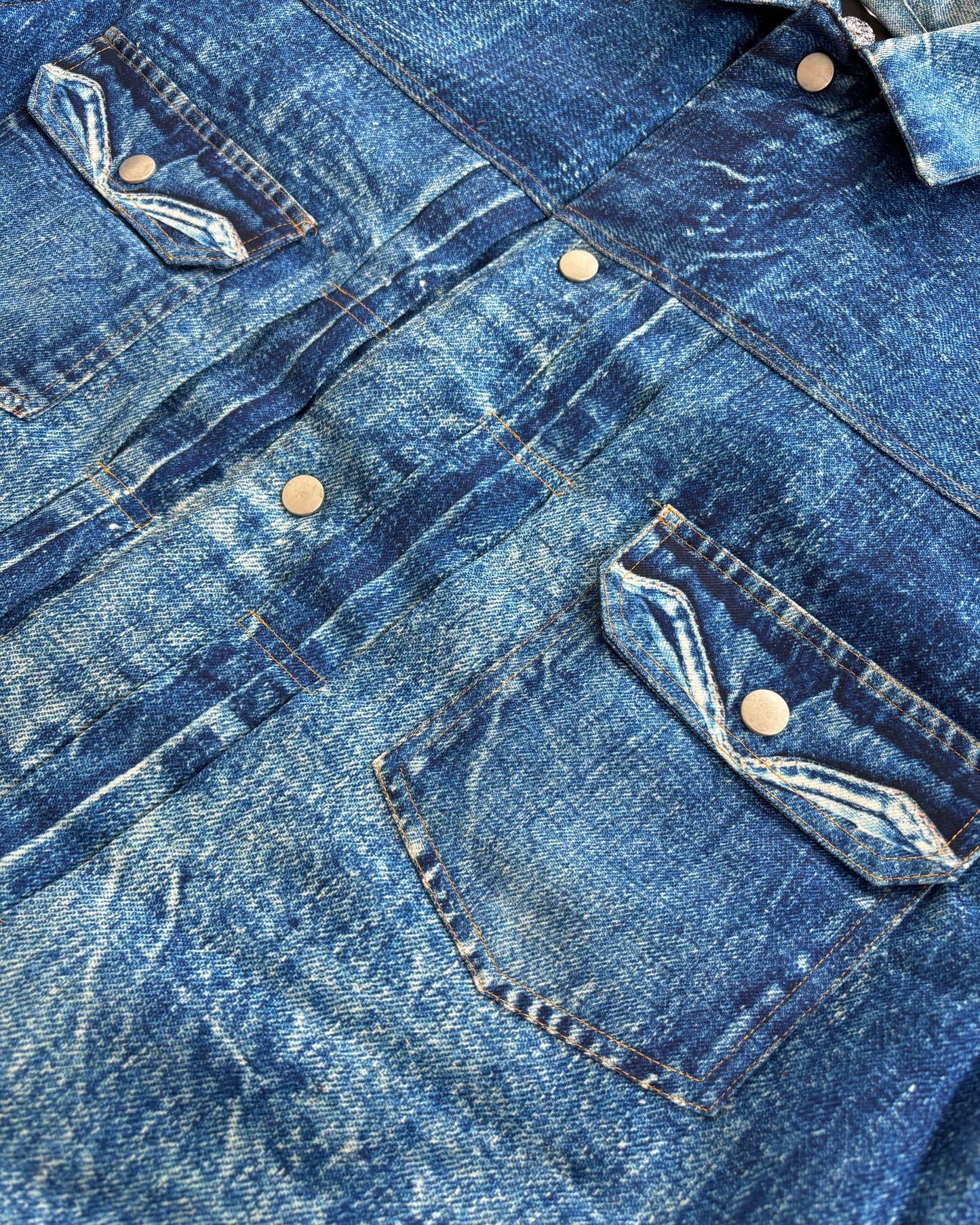 PRINT PADDED JK DENIM