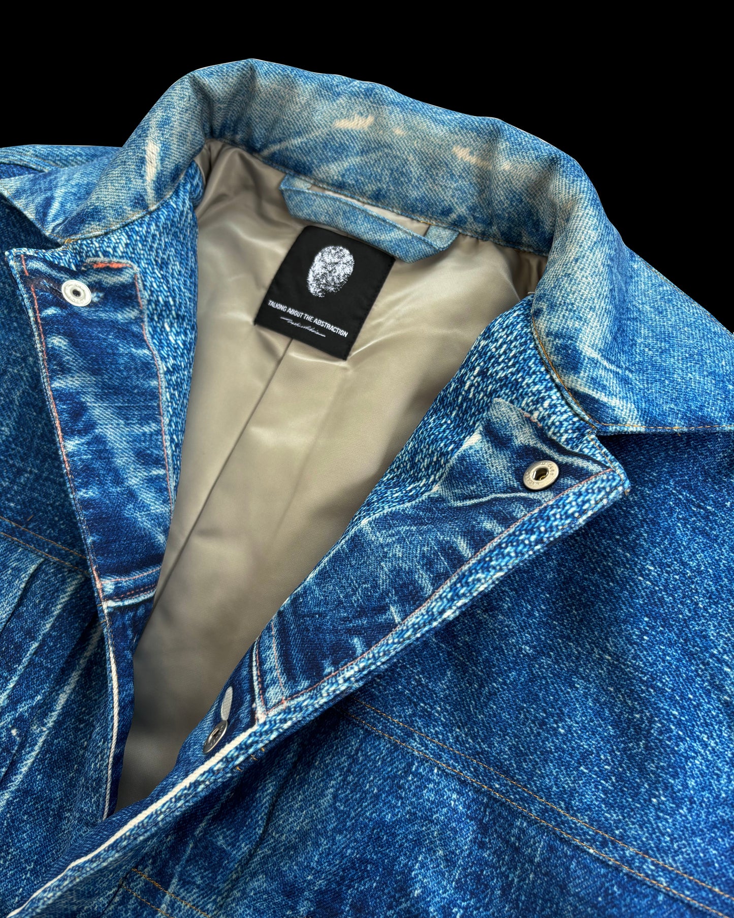 PRINT PADDED JK DENIM
