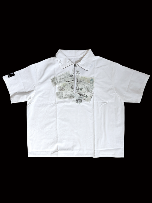 【NEW】PAPER PASTING ZIP SHIRT