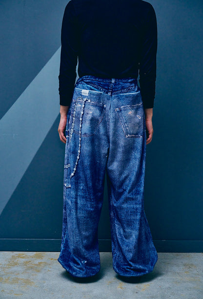 【NEW】PRINT FAR WIDE PANTS