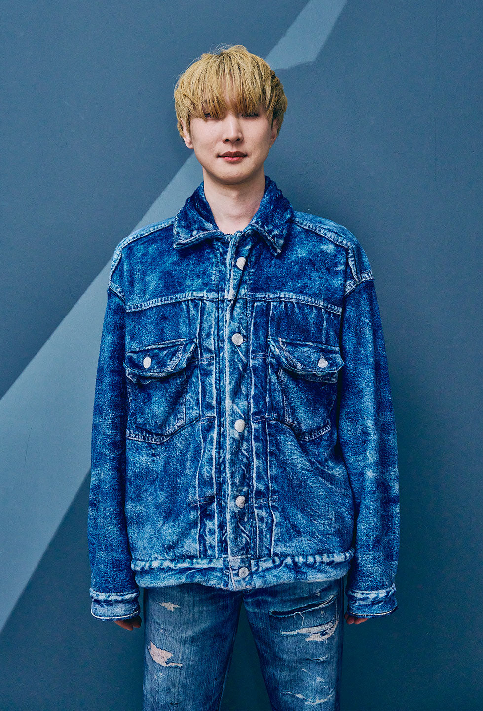 【NEW】DENIM PRINT FUR JKT