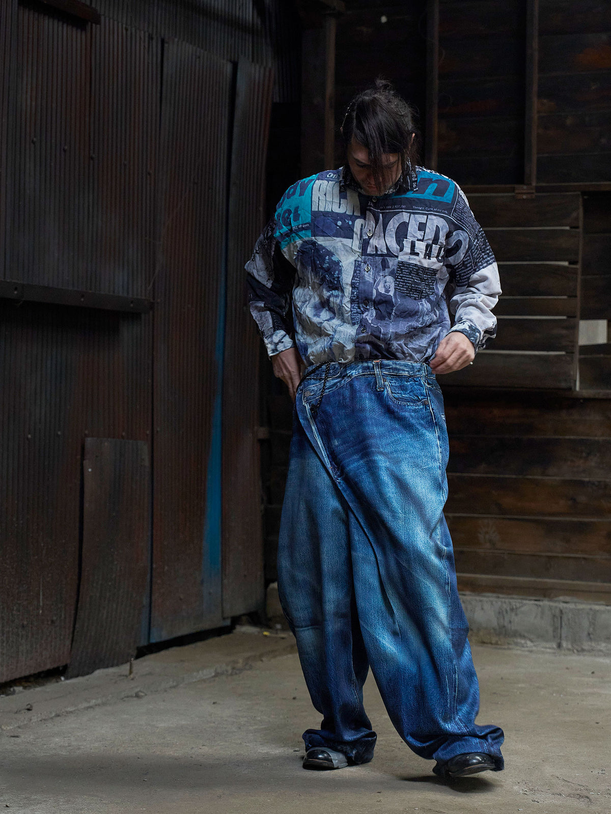 【NEW】TWIST TRANSFER PANTS BLUE 2627AW-PT-010