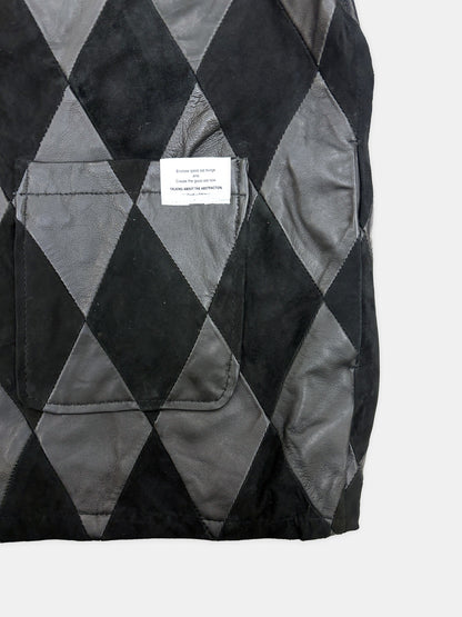 【NEW】LEATHER PW CARDIGAN  2627AW-CD-001