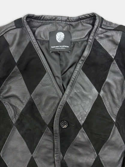 【NEW】LEATHER PW CARDIGAN  2627AW-CD-001