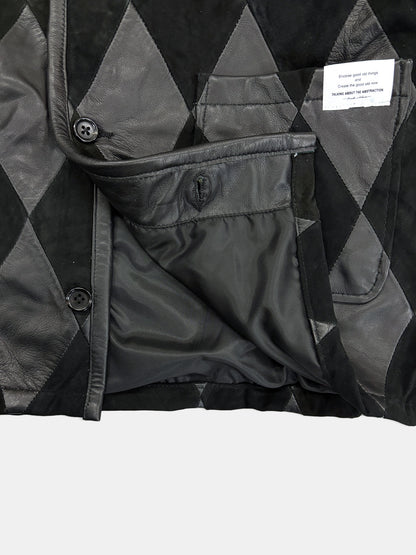 【NEW】LEATHER PW CARDIGAN  2627AW-CD-001