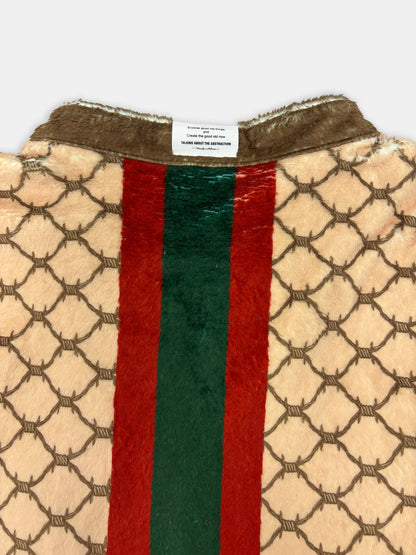 【NEW】FUR TRANSFER COLLARLESS JACKET 2627AW-J-003 MONOGRAM