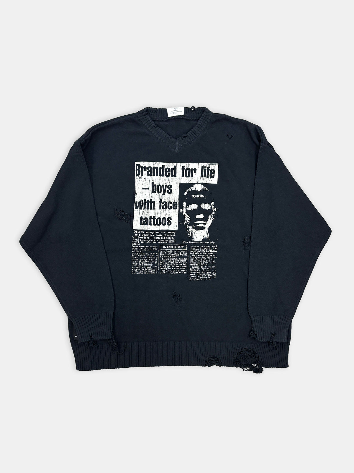 【NEW】DAMAGE COTTON KNIT 2627AW-KN-001