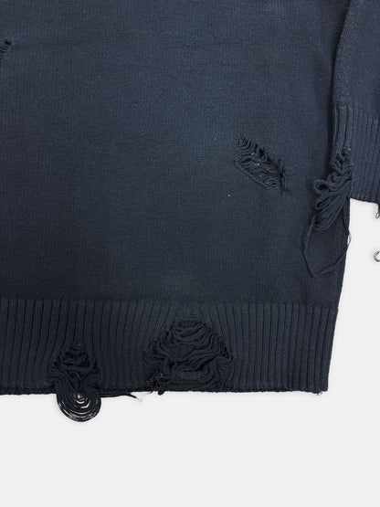 【NEW】DAMAGE COTTON KNIT 2627AW-KN-001