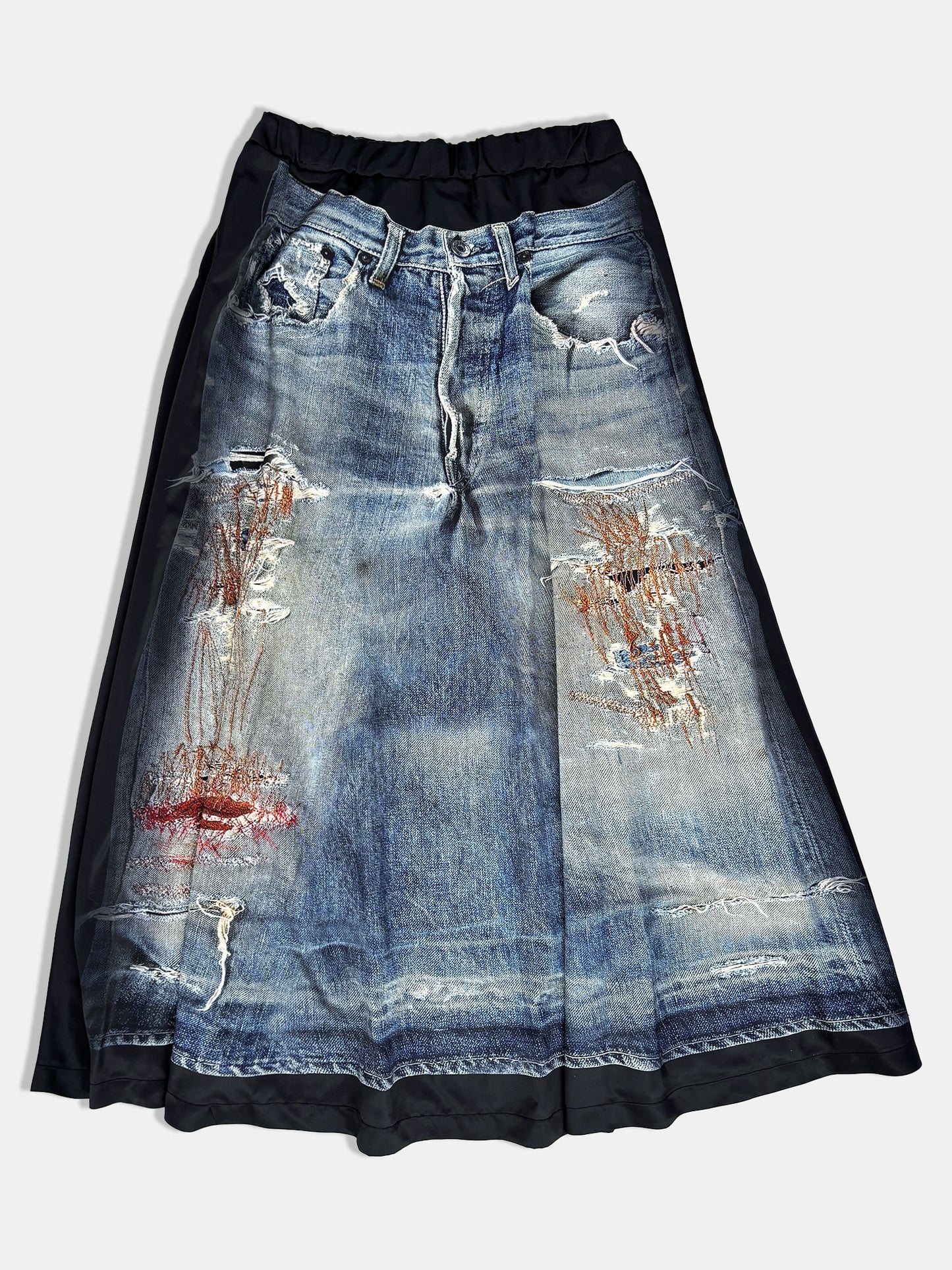 【NEW】ART REPLICA PRINT SKIRT DENIM 2627AW-LSK-001