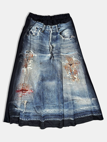 【NEW】ART REPLICA PRINT SKIRT DENIM 2627AW-LSK-001
