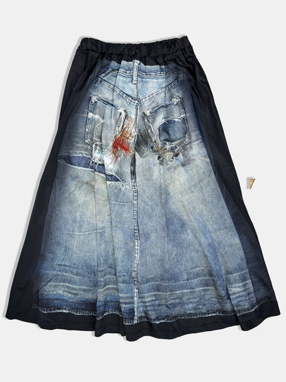 【NEW】ART REPLICA PRINT SKIRT DENIM 2627AW-LSK-001