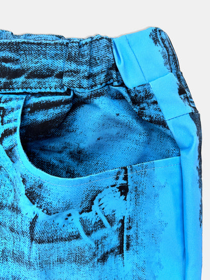 【NEW】POP ART TRANSFER STRAIGHT PANTS BLUE 2627AW-PT-012