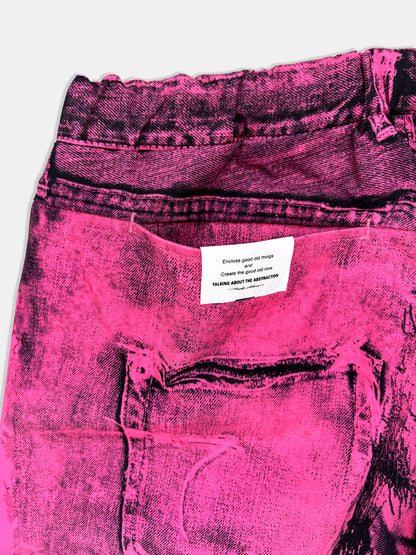 【NEW】POP ART TRANSFER STRAIGHT PANTS PINK 2627AW-PT-012
