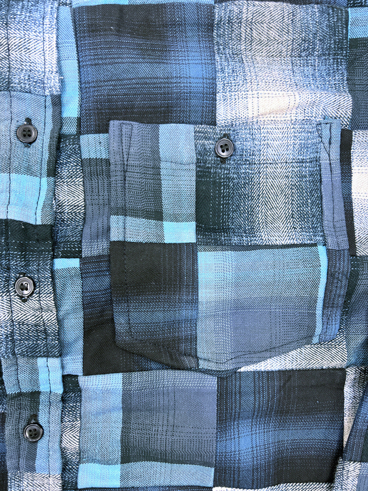 【NEW】PATCHWORK SHIRTS 2627AW-SH-001 BLUE