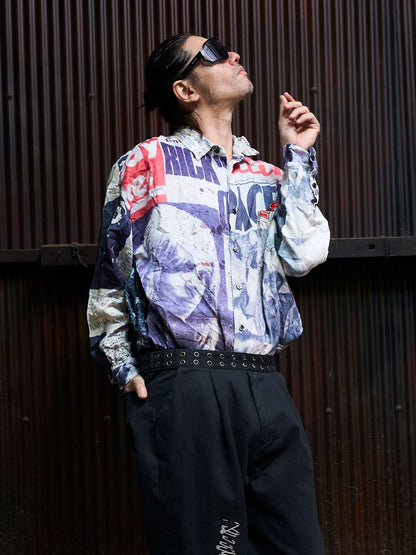 【NEW】NEWS PAPER SHIRTS 2627AW-SH-003 WHITE