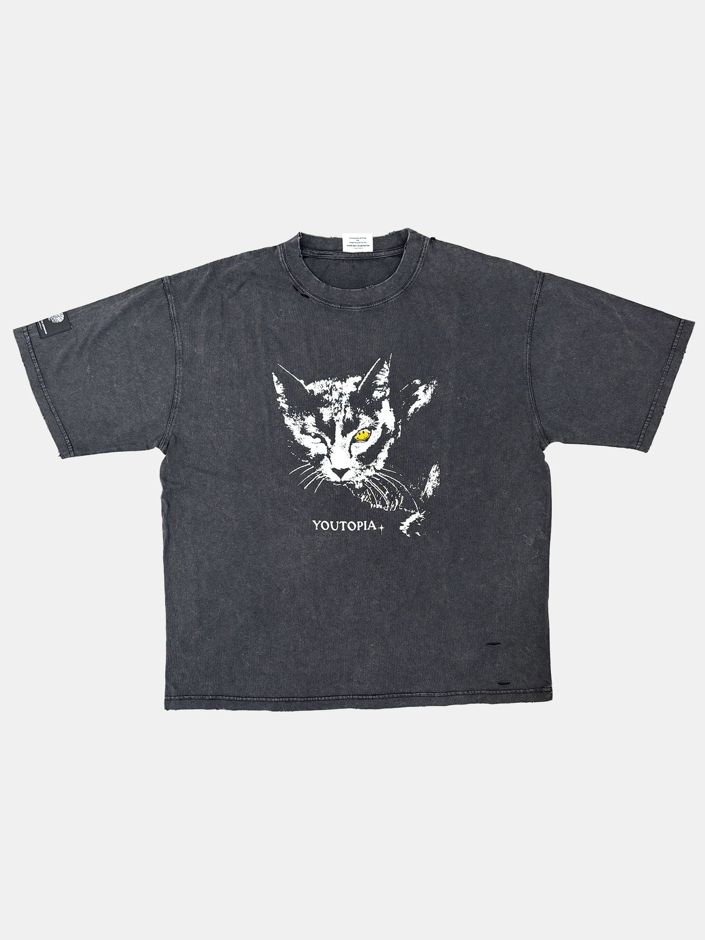 【NEW】CAT TEE BLACK 2627AW-T-004