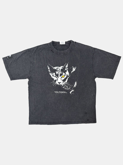 【NEW】CAT TEE BLACK 2627AW-T-004