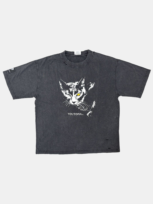 【NEW】CAT TEE BLACK 2627AW-T-004