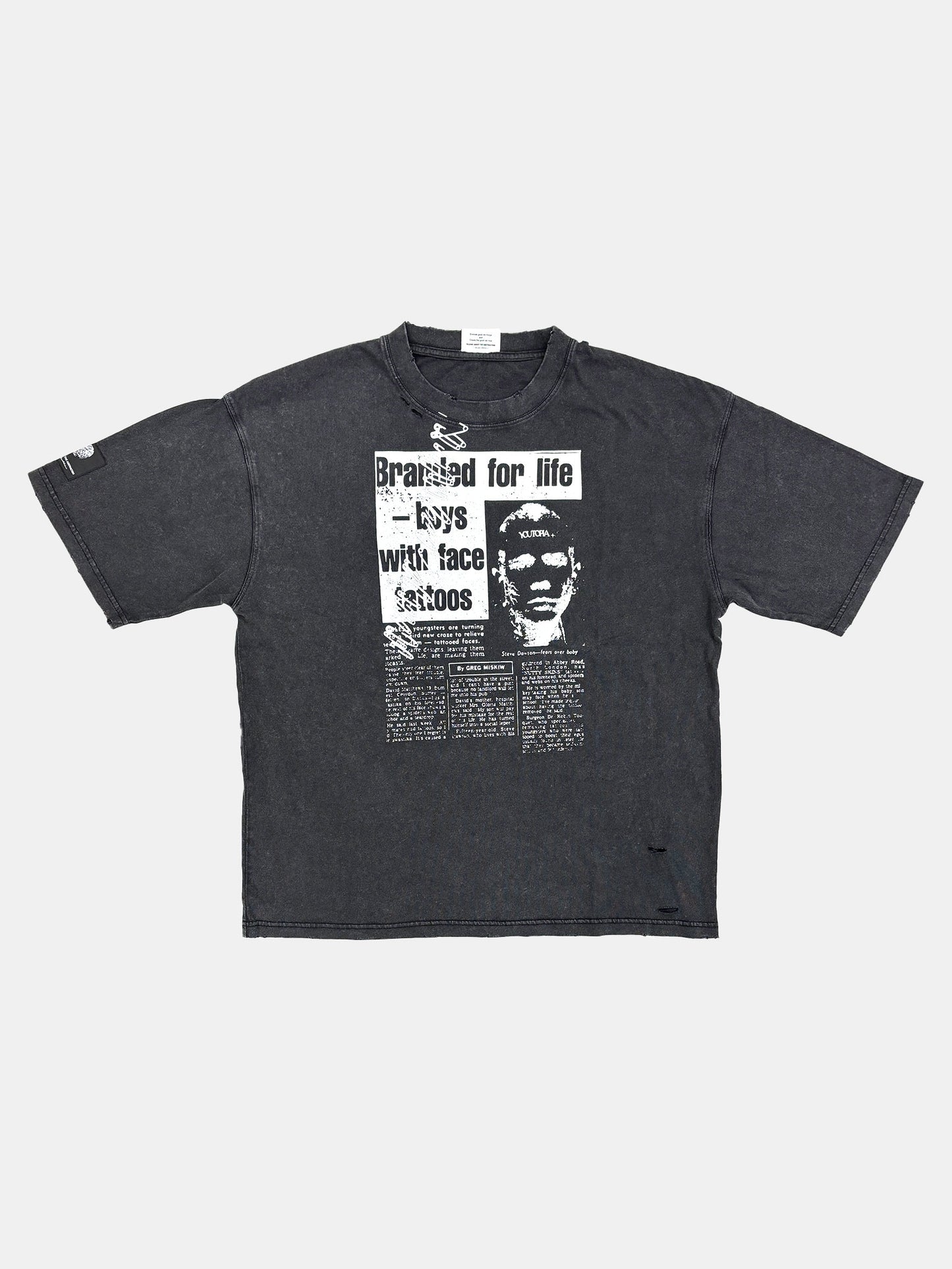 【NEW】NEWS PAPER TEE BLACK 2627AW-T-006