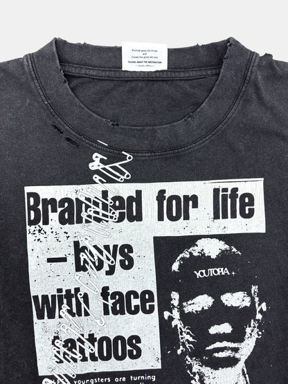 【NEW】NEWS PAPER TEE BLACK 2627AW-T-006