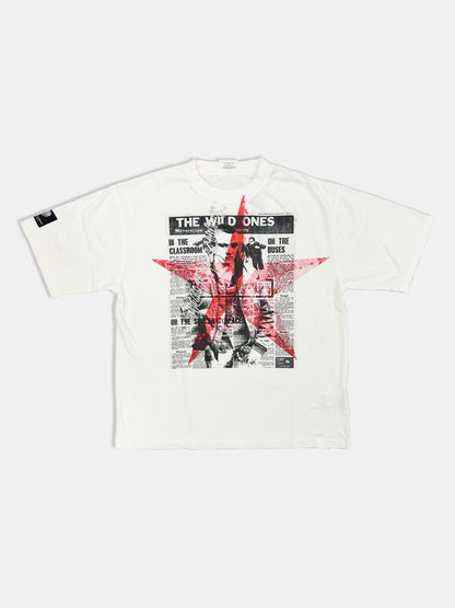 【NEW】NEWS PAPER TEE WHITE 2627AW-T-010