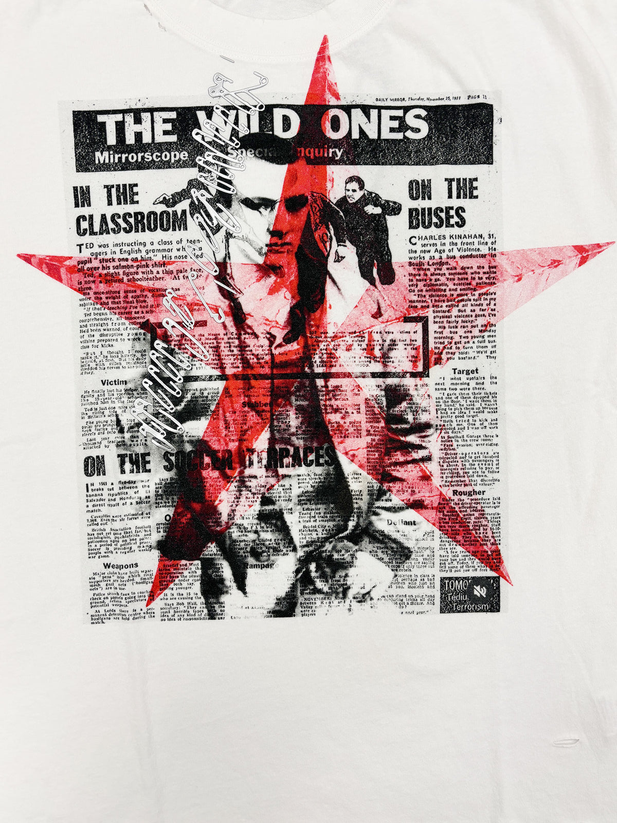 【NEW】NEWS PAPER TEE WHITE 2627AW-T-010