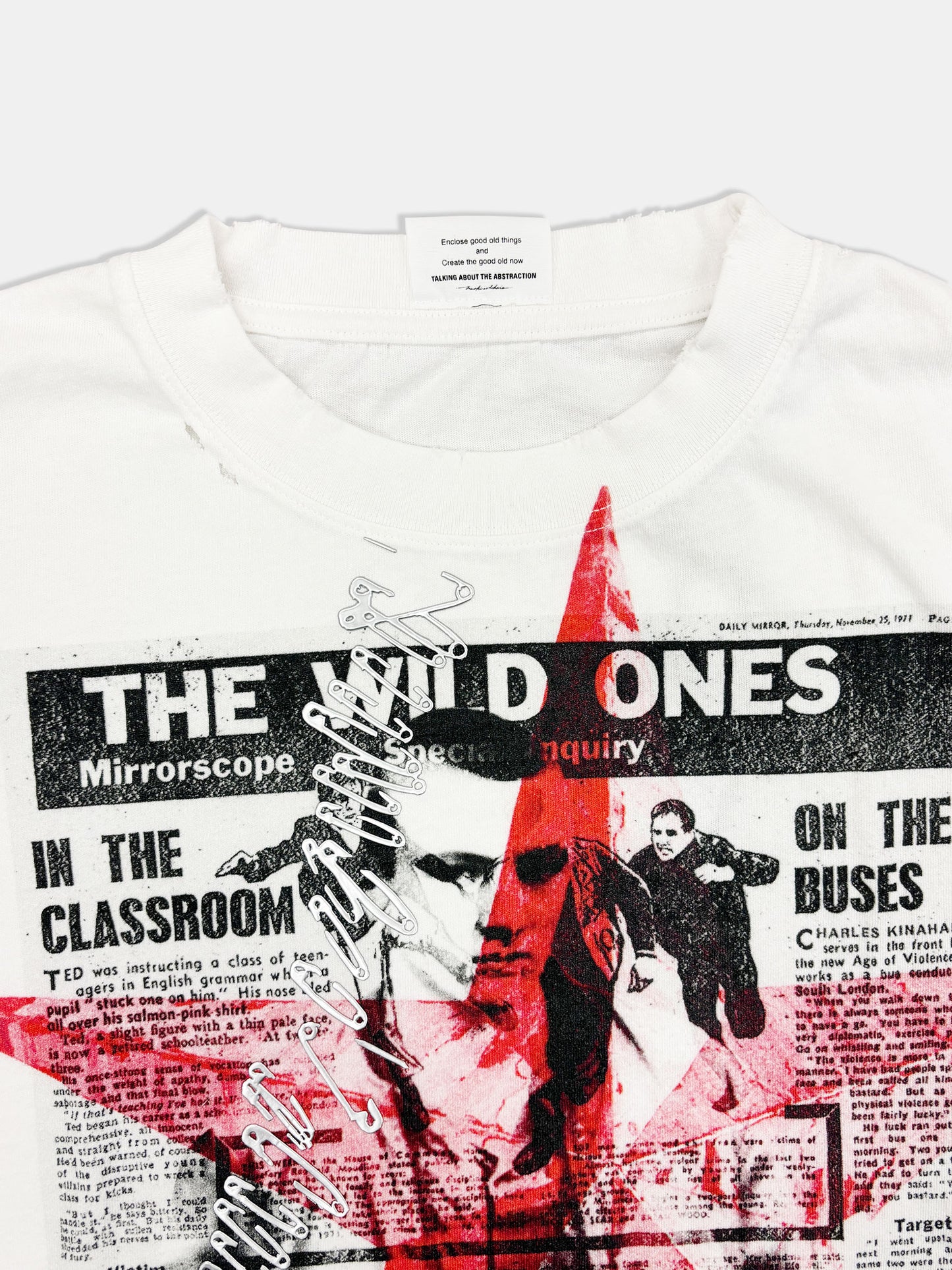 【NEW】NEWS PAPER TEE WHITE 2627AW-T-010