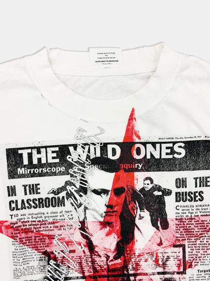 【NEW】NEWS PAPER TEE WHITE 2627AW-T-010