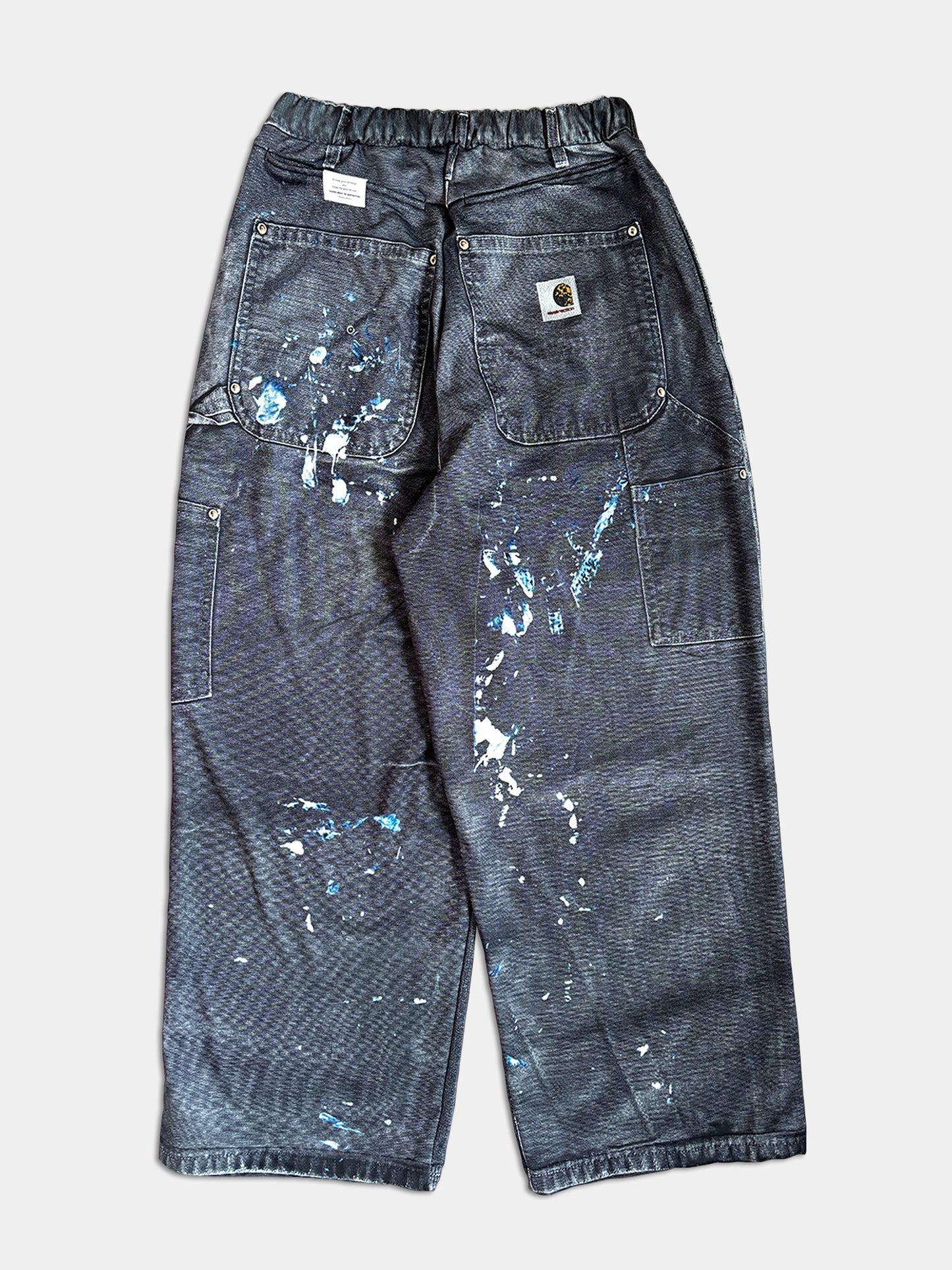 PRINT DUCK WIDE PANTS BLACK 26SS-PT-002CH