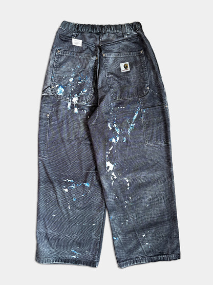 PRINT DUCK WIDE PANTS BLACK 26SS-PT-002CH