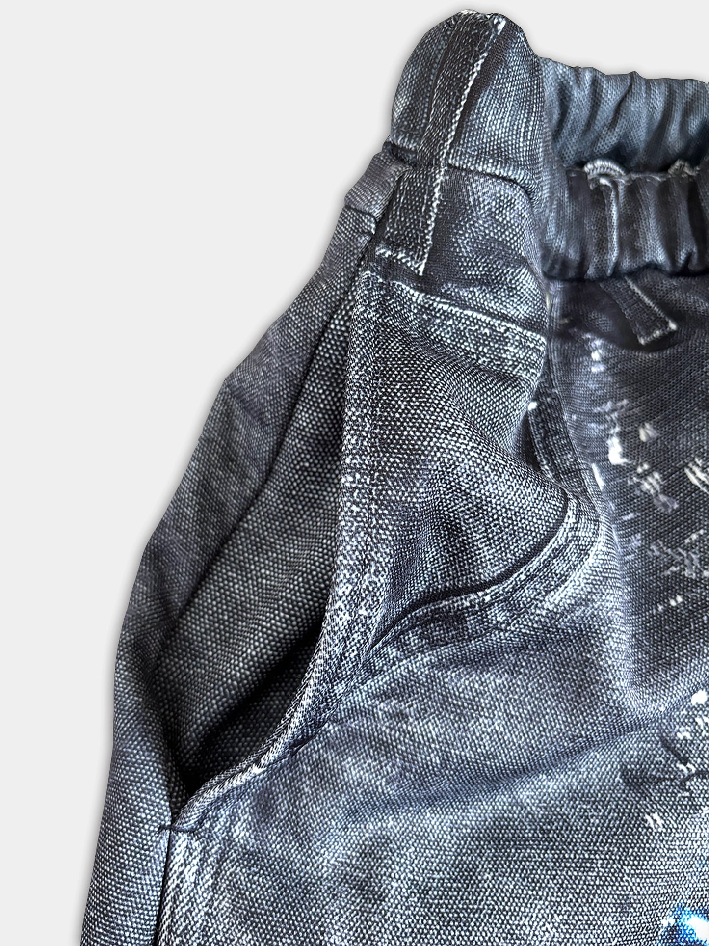 PRINT DUCK WIDE PANTS BLACK 26SS-PT-002CH