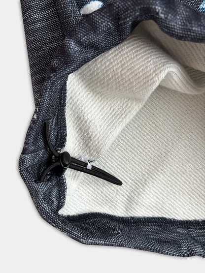 PRINT DUCK WIDE PANTS BLACK 26SS-PT-002CH