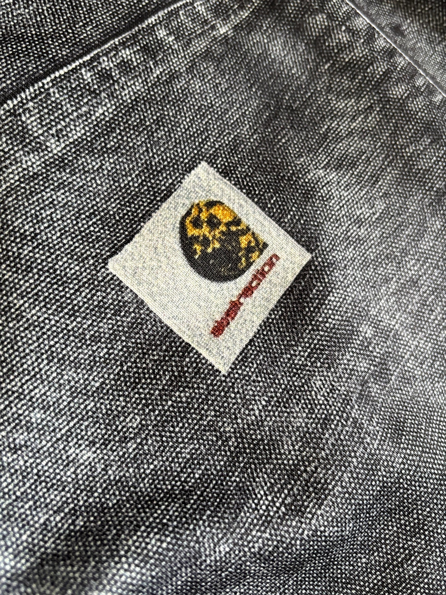 PRINT DUCK WIDE PANTS BLACK 26SS-PT-002CH