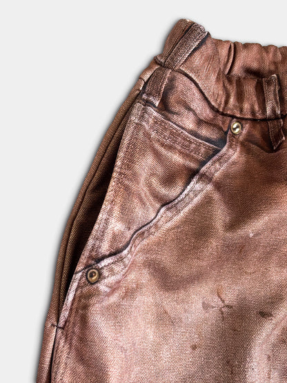 PRINT DUCK WIDE PANTS BROWN 26SS-PT-002CH