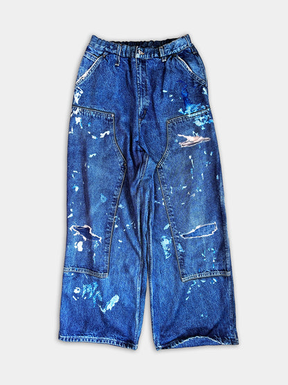 PRINT DUCK WIDE PANTS DENIM 26SS-PT-002CH