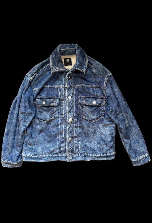 【NEW】DENIM PRINT FUR JKT