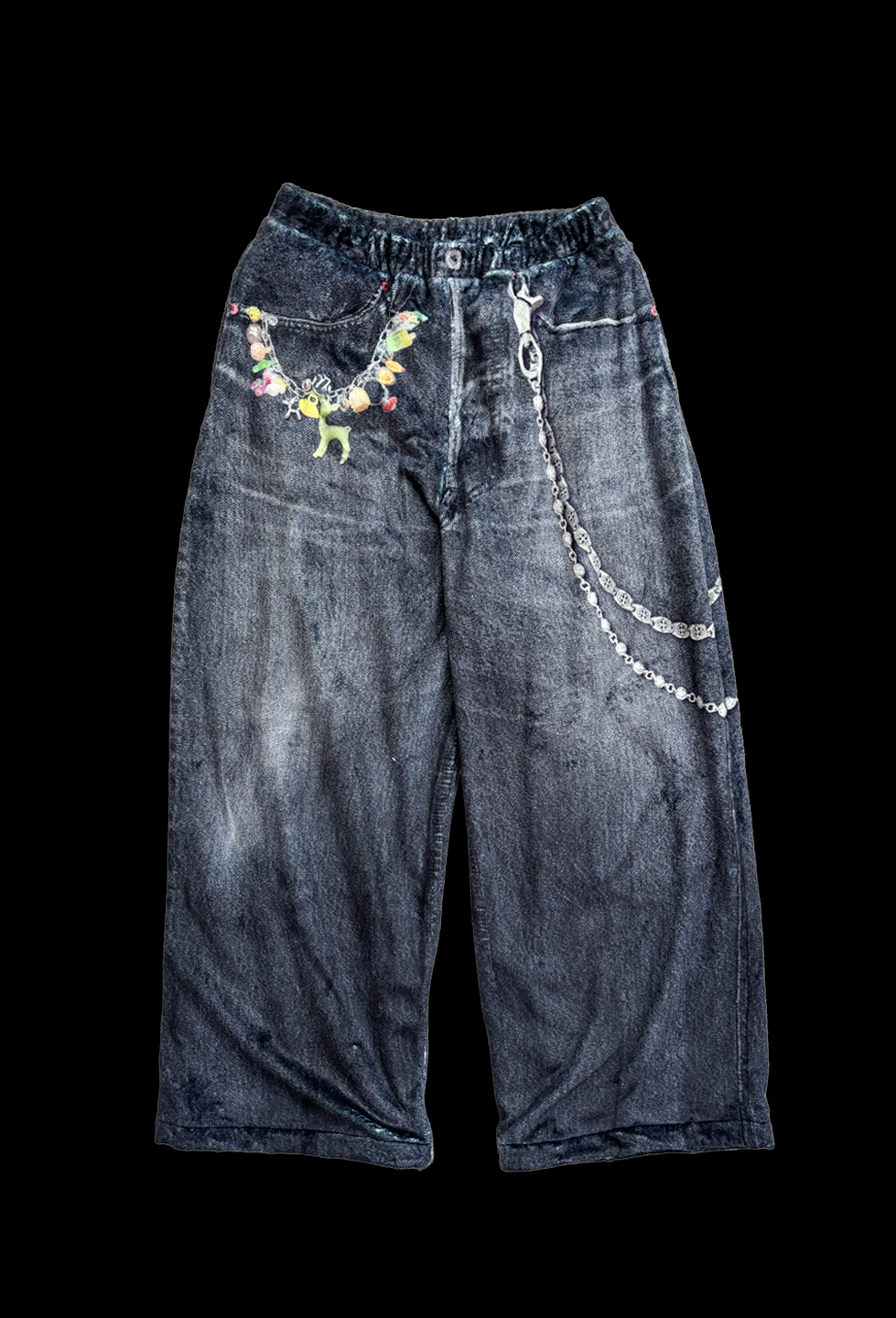 【NEW】PRINT FAR WIDE PANTS