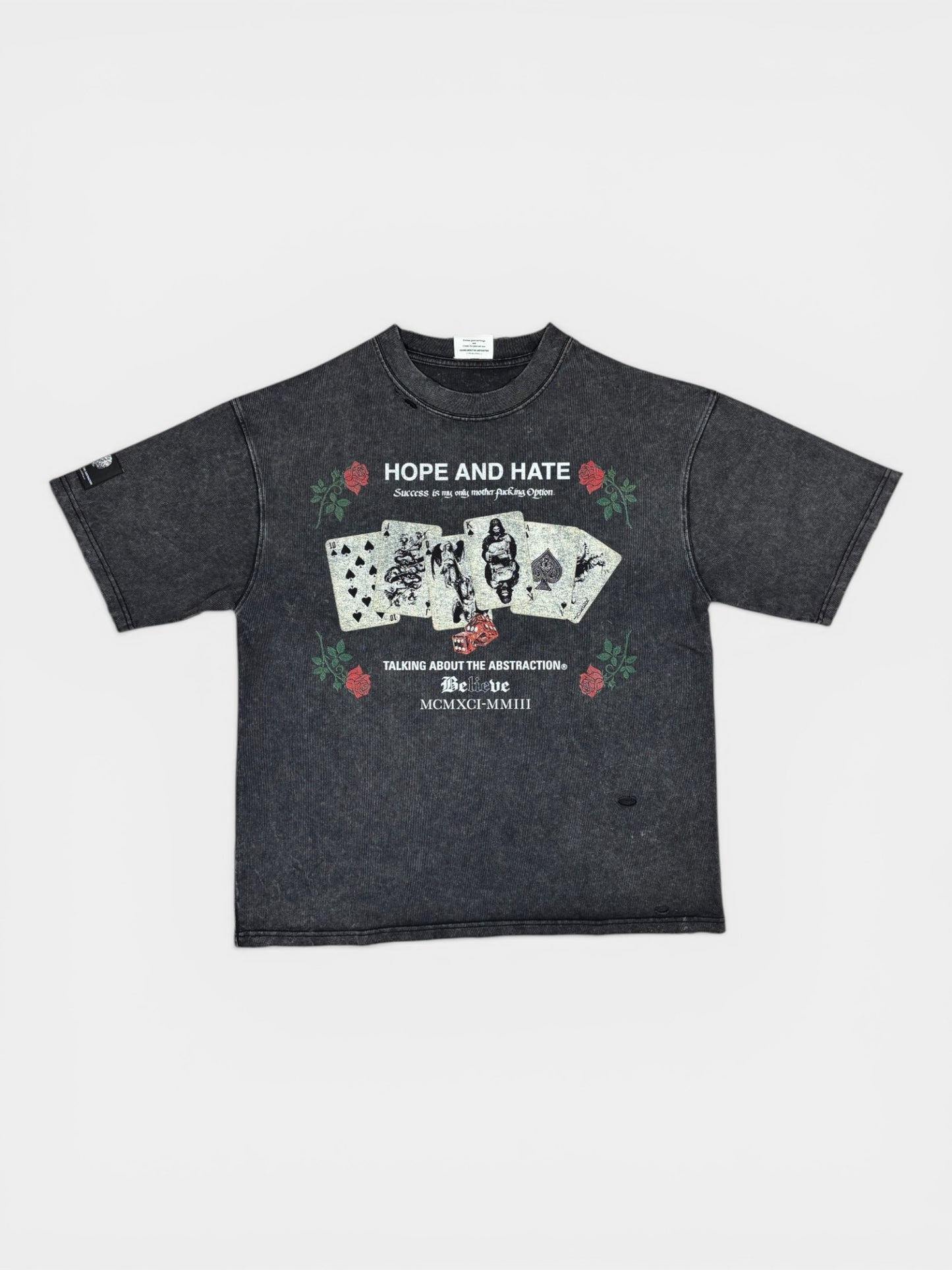 HOPE&HATE TEE BLACK 26SS-T-019