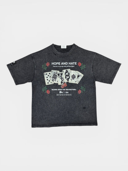 HOPE&HATE TEE BLACK 26SS-T-019