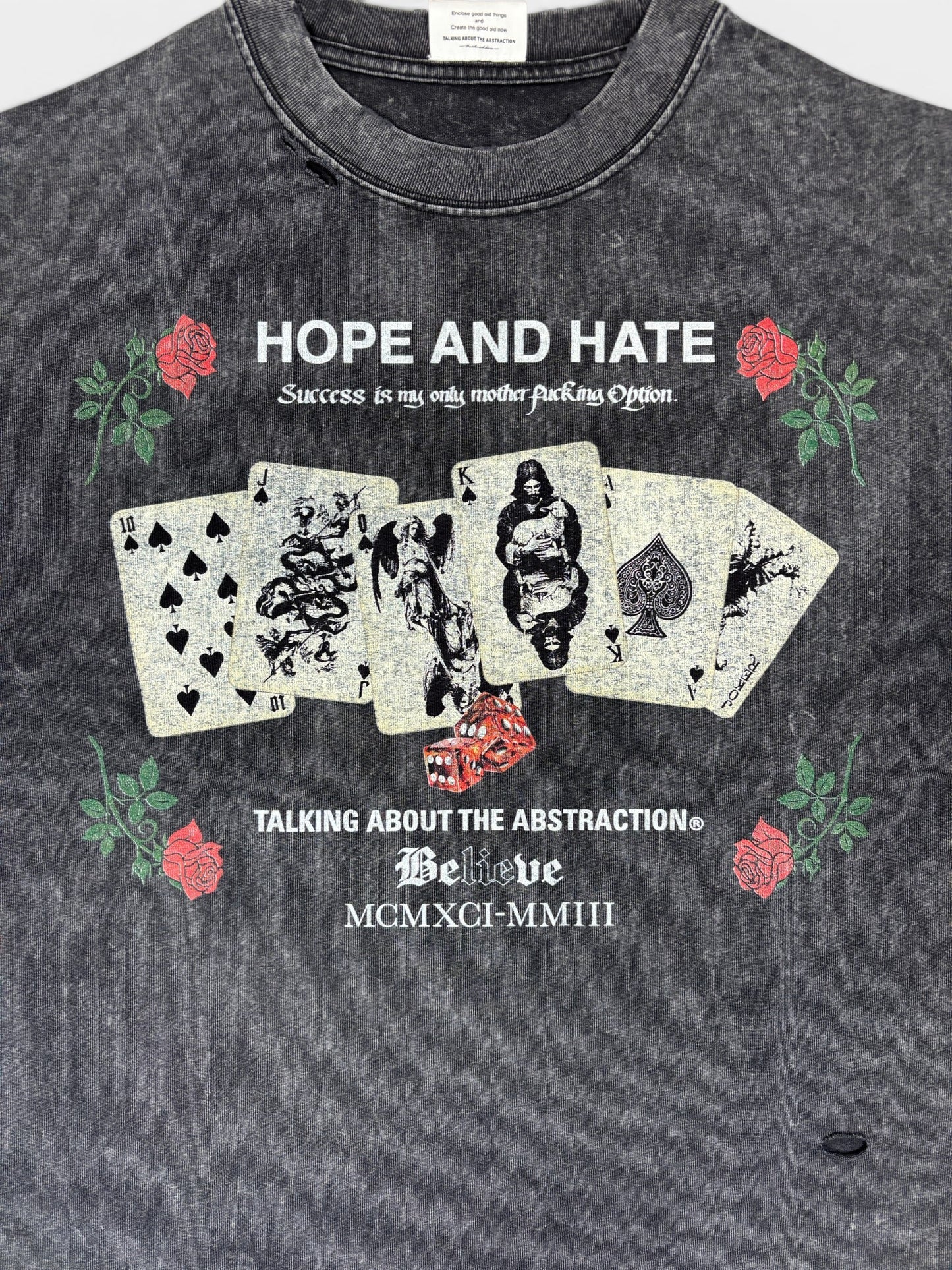 HOPE&HATE TEE BLACK 26SS-T-019