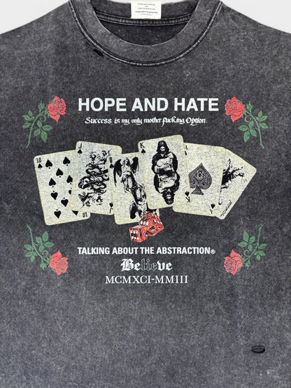 HOPE&HATE TEE BLACK 26SS-T-019