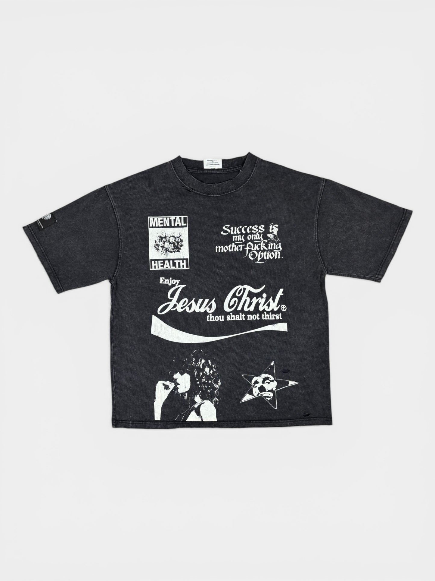 JESUS CHRIST TEE2 BLACK 26SS-T-008