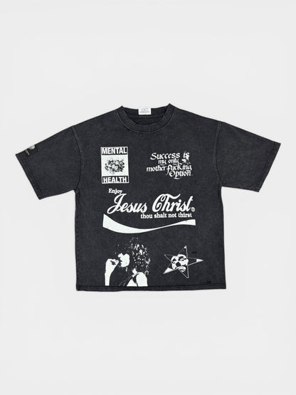 JESUS CHRIST TEE2 BLACK 26SS-T-008