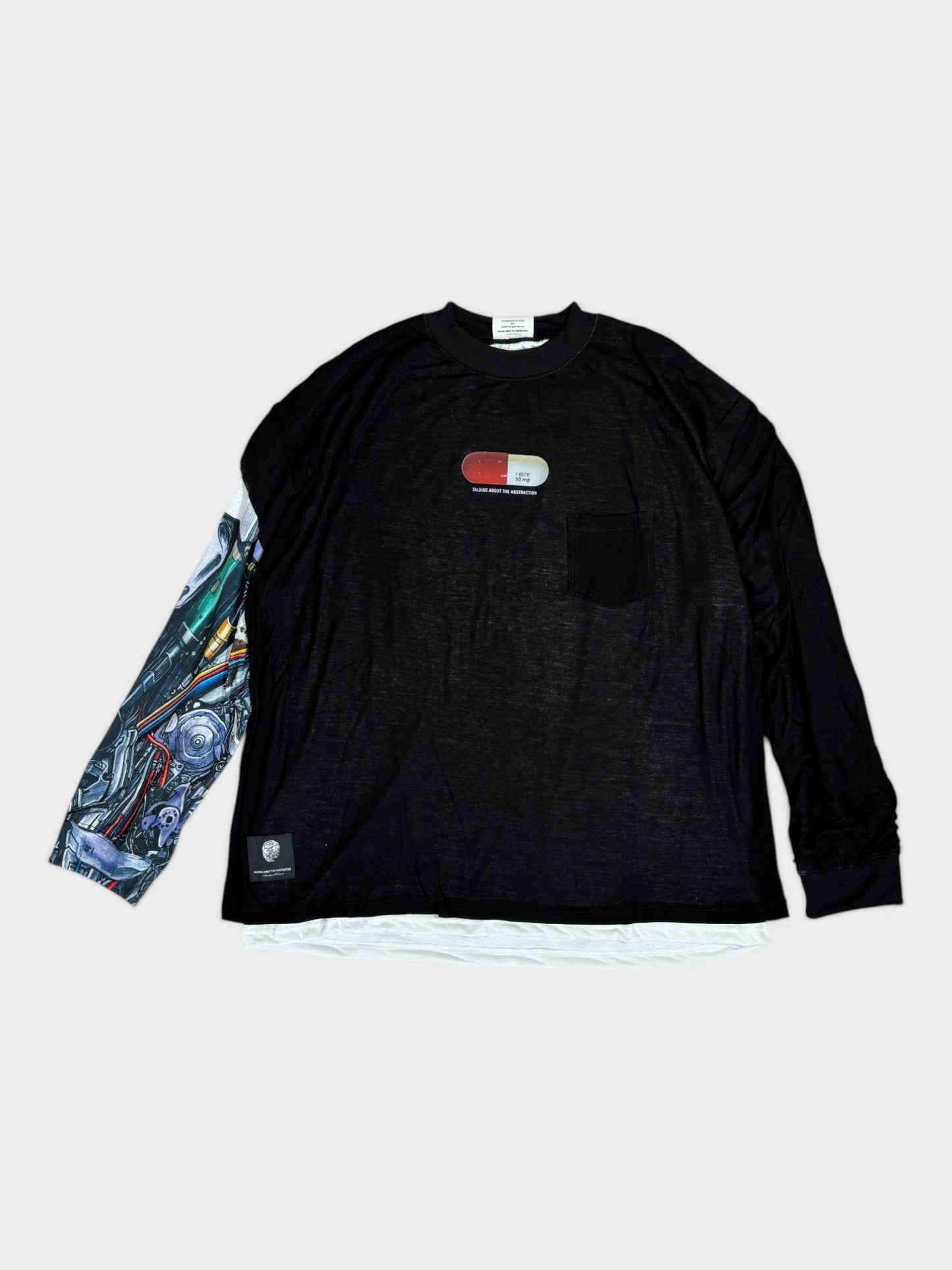 ROBO ARM LAYERED L/S TEE BLACK 26SS-LS-003